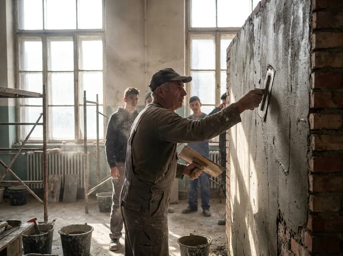 Plastering works