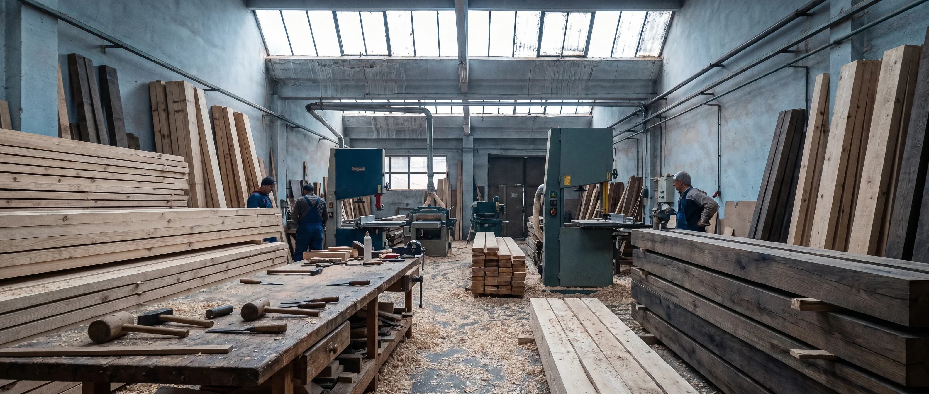 European Trade Academy timber atelier in Bucharest